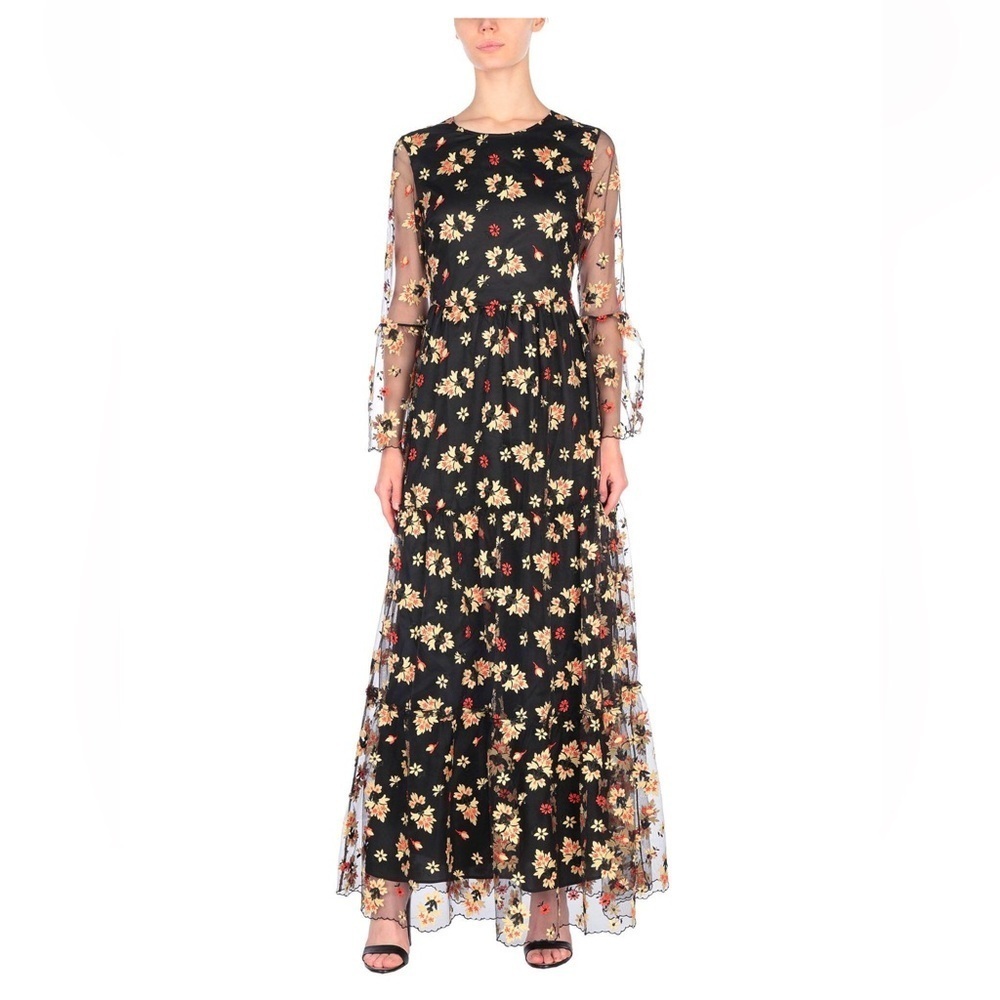 Floral Maxi Dress with Bell Sleeves - Picture 3 of 10